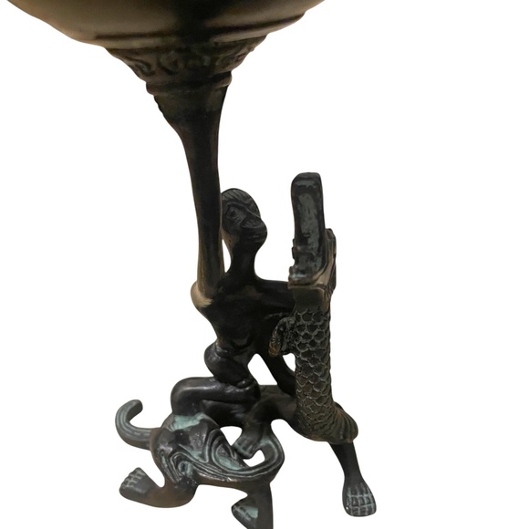 Chinese Bronze Copper Immortal Riding Dragon Statue Hand Carved Boshan Furnace - Picture 5 of 13